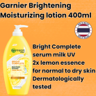 Garnier Brightening Moisturizing serum Milk UV 2x Lemon essence body lotion 400ml [16500]