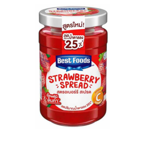 Best Foods Strawberry Spread 340g (Thailand) စတော်ဘယ်ရီယို
