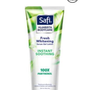 SAFI Hijabista Bodycare (Fresh Whitening Serum Gel Lotion Instant soothing 100X panthenol) 180ml (Malaysia)