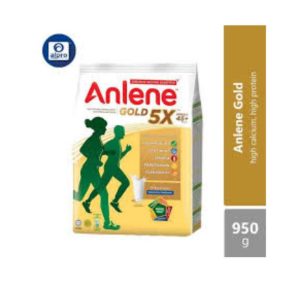 Anlene Gold 5X Powder (950g) (အသက် ၄၀ နှစ်အထက် လူကြီးများအတွက် အရိုး၊ အဆစ်၊ ကြွက်သားနှင့် နှလုံးကျန်းမာရေးကို တစ်ပြိုင်နက် ထောက်ပံ့ပေးမယ့် နံပါတ် ၁ နို့မှုန့်)