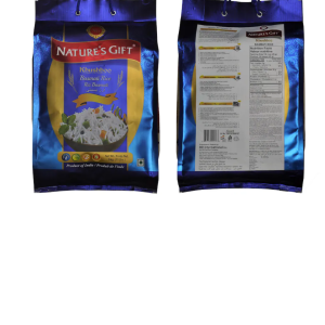 Nature's Gift Khushboo Basmati Rice (5kg) (India) (သဘာဝ ရနံ့သင်းပျံ့ပြီး ချက်ပြုတ်ရာတွင် ဆန်လုံးများ လှပစွာ တည်ရှိသော၊ သင့်ထမင်းဝိုင်းကို အဆင့်အတန်း မြင့်မားစေမည့် အိန္ဒိယ Basmati ဆန်)