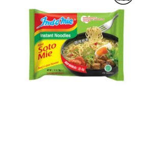 Indomie Soto Mie Instant Noodles (75g) (Malaysia) (သံပရာနံ့သင်းသင်းလေးနဲ့ အမဲသားစွပ်ပြုတ်အရသာ)