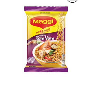 Maggi 2-Minute Noodles Tom Yam Flavour Instant Noodles (79g) (Malaysia) (သံပရာနံ့သင်းသင်းလေးနဲ့ တုံယမ်းဟင်းရည်အရသာခေါက်ဆွဲ)
