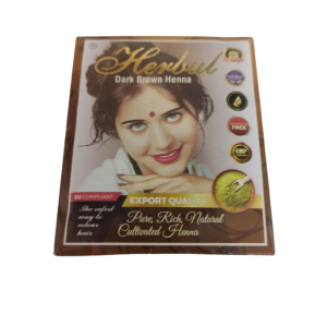 Herbal Dark Brown Henna Hair Color (10g) (India) (ဆံသားကို မထိခိုက်စေဘဲ သဘာဝကျကျ စမတ်ကျသွားဖို့... Herbul Dark Brown Henna ကို သတိရလိုက်ပါ)