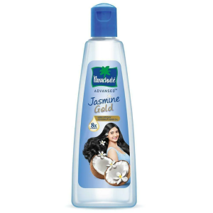 Parachute Advansed Jasmine Gold Coconut Hair Oil (190ml) (India) (ဆံပင်ဆီလိမ်းချင်ပေမယ့် စေးကပ်ပြီး ဆံပင်ဖားနေမှာကို ကြောက်နေလား? ဒါဆိုရင်တော့ အိန္ဒိယရဲ့ No.1 Parachute Jasmine Gold လေး ရှိတယ်နော်! သူက ဆံသားအတွင်းပိုင်း ၁၀ လွှာအထိ အားဖြည့်ပေးပေမယ့် လုံးဝမစေးကပ်ဘဲ အိအိလေးနဲ့ မွှေးနေမှာပါ)