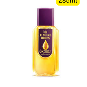 Bajaj Almond Drops Hair Oil (285ml) (India) (ဆံပင်ကျွတ်တာ သက်သာပြီး ပိုးသားလေးလို နူးညံ့သွားဖို့... Bajaj Almond Drops ရှိတယ်နော်)