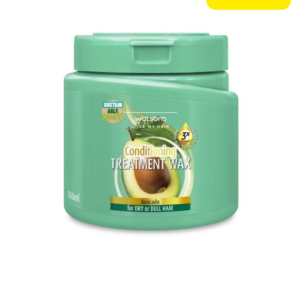 Watsons Avocado Conditioning Hair Treatment Wax (500ml) (Thailand) (ဆံပင်တွေက တံမြက်စည်းလို ခြောက်သွေ့ပြီး အသက်မဲ့နေလို့ စိတ်ညစ်နေရလား? Salon သွားဖို့လည်း အချိန်မပေးနိုင်ရင် အိမ်မှာတင် ၅၀၀ မီလီ ဗူးကြီးနဲ့ စိတ်ကြိုက်ပေါင်းတင်လို့ရမယ့် Watsons Avocado Treatment Wax ရှိတယ်နော်)