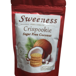 Sweeness Sugar Free Coconut Crispookie Cookies (150gm) (သကြားလုံးဝမပါဘဲ အုန်းသီးရဲ့ ဆိမ့်မွှေးကြွပ်ရွတဲ့ အရသာကို အပြည့်အဝပေးမယ့် Sweeness Sugar Free Coconut Crispookie)