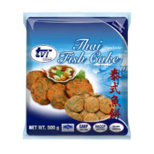 TVI Thai Fish Cakes (Tod Mun Pla) (500g) (Thailand) (ထိုင်းစတိုင် ငါးဖယ်ကျော် (Tod Mun Pla) မွှေးမွှေးလေးကို အိမ်မှာတင် အရသာခံစားလိုက်ပါ)