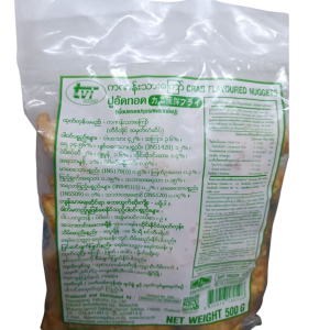 TVI brand crispy fried crab Flavored Nuggets (500g) (Thailand) (ဆီပူပူထဲ ၅ မိနစ်လောက် ထည့်ကြော်လိုက်ရုံနဲ့ အနံ့ရော အရသာပါ ပြည့်စုံတဲ့ နဂ္ဂတ်လေးတွေ ရပြီပေါ့)