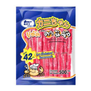 TVI brand Kanijang Imitation Crab Sticks (500g) (Thailand) (ဆူရှီလုပ်မလား? ဟော့ပေါ့ထဲထည့်မလား? TVI Kanijang)