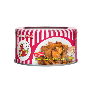 Smiling Fish Fried Baby Clams With Chilli (70g) (Thailand) (စပ်စပ်လေးနဲ့ စိမ့်နေတဲ့ ခရုကြော်လေးမို့ ထမင်းပူပူလေးနဲ့ပဲစားစား၊ အဆာပြေပဲစားစား လုံးဝ ရှယ်ပဲနော်)