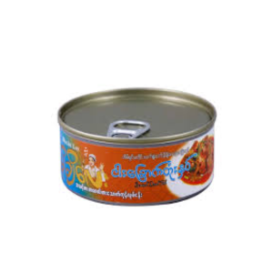 Mochi Lay Dried Fish With Curry Paste (180g)မိုချီလေး ငါးခြောက်တုံးနှပ် (မြန်မာနိုင်ငံထုတ် အသင့်စား စားသောက်ကုန်လုပ်ငန်းမှ ထုတ်လုပ်ပြီး အဆင့်မြင့် ငါးခြောက်တုံးစစ်စစ်ကို ရိုးရာအိမ်ချက်လက်ရာအတိုင်း ငရုတ်သီး၊ ကြက်သွန်၊ ဟင်းခတ်အမွှေးအကြိုင်တို့ဖြင့် ဆီပြန်မွှေးအိနေအောင် အထူးစီမံချက်ပြုတ်နှပ်ထားသော အသင့်စား ဟာလာလ် (Halal) စည်သွတ်ဗူးဖြစ်ခြင်း၊ စနစ်တကျ သန့်ရှင်းလတ်ဆတ်စွာ ထုတ်လုပ်ထားသဖြင့် ယုံကြည်စိတ်ချစွာ သုံးဆောင်နိုင်ခြင်း၊ အလွယ်တကူ လက်ဖြင့်ဆွဲဖောက်နိုင်သော Easy-open ဗူးပုံစံဖြင့် ထုတ်ပိုးထားသဖြင့် ခရီးသွားသည့်အခါ၊ အလုပ်ရှုပ်သည့်အခါ သို့မဟုတ် ဟင်းချက်ရန် အချိန်မရသည့်အခါများတွင် အချိန်ကုန်သက်သာစွာဖြင့် ထမင်းပူပူလေးနှင့် ချက်ချင်းတွဲဖက် စားသုံးနိုင်ခြင်း၊ တစ်ယောက်စာ သို့မဟုတ် မိသားစု ထမင်းဝိုင်းအတွက် ခံတွင်းမြိန်စေပြီး မြန်မာ့ရိုးရာ ငါးခြောက်ချက်ဆီပြန်အရသာစစ်စစ်ကို ပေးစွမ်းနိုင်သော အသင့်စား စည်သွတ်ဗူးထုတ်ကုန်)