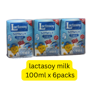 Lactasoy Original Soymilk (100ml x 6packs) (Thailand) (Mini Size... အာဟာရကတော့ Full Size! Lactasoy 100ml လေး ရောက်ပြီနော်)