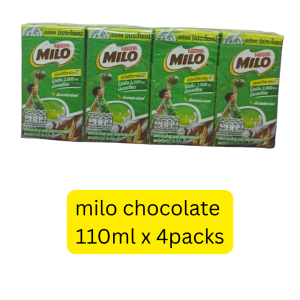 Nestlé Milo UHT Chocolate Malt Drinks (110ml x 4packs) (Thailand) (နေ့စဉ်ဘဝရဲ့ စွမ်းအင်ဖြည့်ဘက်... မိုင်လို (Milo) 110ml လေး ရောက်ပြီနော်)
