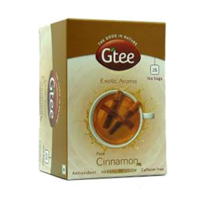 Gtee Cinnamon Tea Bags (25 Tea Bags) (India) (ညဘက်သောက်လည်း အိပ်ပျော်စေလို့ ကဖင်းကြောက်တဲ့သူတွေအတွက် အကောင်းဆုံးပဲ)