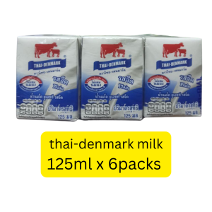 Thai-Denmark UHT Milk (125ml x 6packs) (Thailand) (နွားနို့စစ်စစ်ရဲ့ အာဟာရကိုမှ လိုချင်သူတွေအတွက်... Thai-Denmark Milk ရှိတယ်နော်)
