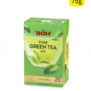 Boh Pure Green Tea (75gx50) (Malaysia) (ဝိတ်ထိန်းချင်သူတွေအတွက် အဆီဓာတ်ကို လောင်ကျွမ်းစေဖို့ အကောင်းဆုံး အဖော်မွန်ပဲနော်)
