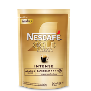 NESCAFÉ Gold Crema Intense Instant Coffee (180g) (Thailand) (ကော်ဖီစစ်စစ်ရဲ့ ပြင်းရှတဲ့အရသာကိုမှ ရွှေရောင်ခရင်မ်မာလေးနဲ့ သောက်ချင်သူတွေအတွက်)