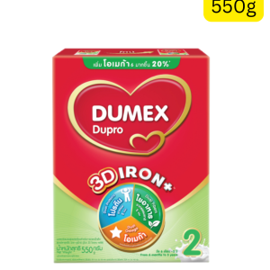 Dumex Dupro 3D Iron+ Follow-on Formula Stage 2 (550g) (Thailand) (ထိုင်းနိုင်ငံထုတ် "Dumex Dupro Stage 2" က သားသားမီးမီးတို့အတွက် လိုအပ်တဲ့ အာဟာရအားလုံးကို တစ်နေရာတည်းမှာ ဖြည့်ဆည်းပေးမှာပါ)