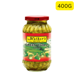 Mother's Recipe Green Chilli Pickle (400g) (India) (သက်သတ်လွတ်သမားတွေလည်း စိတ်ကြိုက်စားလို့ရတဲ့ သဘာဝသနပ်စစ်စစ်ပါ)