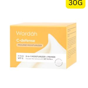 Wardah C-Defense Mousse Moisturizer (30g) (Indonesia) (မိတ်ကပ်မလိမ်းခင် လိမ်းထားရင် အသားအရေကို ချောမွေ့သွားစေလို့ မိတ်ကပ်သား အရမ်းလှစေတယ်)