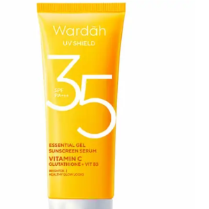 Wardah UV Shield Essential Gel Sunscreen Serum SPF 35 PA+++ (40ml) (Indonesia) (Gel သားလေးမို့ လိမ်းလိုက်ရင် အသားထဲ စိမ့်ဝင်သွားတာ မြန်လိုက်တာ... စေးကပ်ခြင်း လုံးဝမရှိဘူးနော်)