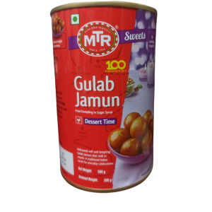 MTR Gulab Jamun (500g) (India) (နူးညံ့အိစက်ပြီး ချိုမြိန်တဲ့ အချိုပွဲတစ်ခွက်နဲ့ စိတ်ကို အပန်းဖြေလိုက်ပါ)