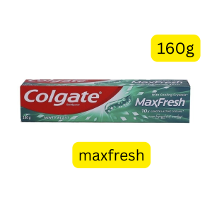 Colgate Max Fresh Toothpaste (160g) (Thailand) (စကားပြောတိုင်း ယုံကြည်မှုအပြည့်ရှိဖို့... Cooling Crystals တွေပါဝင်တဲ့ Colgate Max Fresh ရှိတယ်နော်)