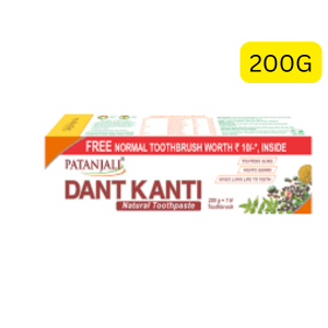 Patanjali Dant Kanti Natural Toothpaste (200g) (India) (သွားကိုက်၊ သွားဖုံးရောင်တာတွေအတွက် အကောင်းဆုံးဆေးဖက်ဝင်... Patanjali Dant Kanti (200g) ဘူးကြီး ရှိတယ်နော်)