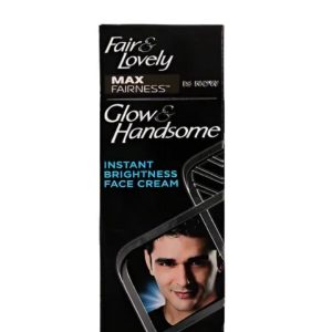 FairLovely Max Fairness Glow & Handsome Instant Brightness Face Cream (100g) (India) (အလုပ်တွေရှုပ်၊ နေတွေပူလို့ မျက်နှာညိုညစ် ပင်ပန်းနေတာတွေကို ချက်ချင်းဖယ်ရှားပေးပြီး ကြည်လင်တဲ့ Look တစ်ခုကို ပေးစွမ်းမှာပါ)
