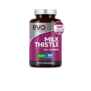 Evo Nutrition Milk Thistle (180Tablets) (UK) (အရက်၊ ဆေးလိပ် သောက်သုံးသူတွေနဲ့ အဆီအအိမ့် ကြိုက်သူတွေအတွက်တော့ မရှိမဖြစ် ဆောင်ထားသင့်တဲ့ အသည်းအားဖြည့်ဆေးလေးပါပဲ)