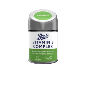 Boots Vitamin B Complex Tablets (90 Tablets) (UK) (ပင်ပန်းနွမ်းနယ်မှုတွေကို နှုတ်ဆက်ပြီး တစ်နေ့တာလုံး အားအင်အပြည့်နဲ့ ဖြတ်သန်းလိုက်ပါ)