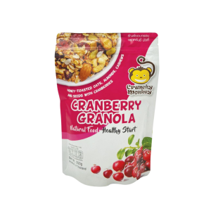 Crunchy Monkey Cranberry Granola (350g) (Thailand) (အယ်လ်မွန်၊ သီဟိုဠ်စေ့နဲ့ အစေ့အဆန်တွေ အစုံအလင်ပါလို့ တစ်နေ့တာအတွက် အားအင်တွေ အပြည့်ရစေတယ်)