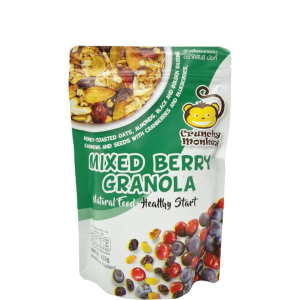 Crunchy Monkey Mixed Berry Granola (350g) (Thailand) (Cranberry, Blueberry နဲ့ စပျစ်ခြောက်အစုံပါဝင်လို့ ချိုချဉ်မွှေး အရသာလေးက ရှယ်ပဲနော်)