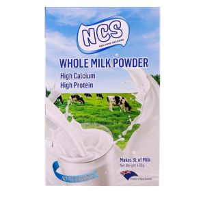 NCS Whole Milk Powder (400g) (New Zealand) (High Calcium & High Protein ကြောင့် ကလေးတွေ အရပ်ရှည်ဖို့နဲ့ လူကြီးတွေ အင်အားပြည့်ဖို့အတွက် အကောင်းဆုံး)