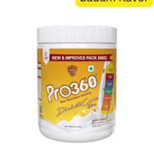 Pro360 Diabetic Care Nutritional Supplement Powder in the Real Badam (Almond) Flavour (250g) (India)