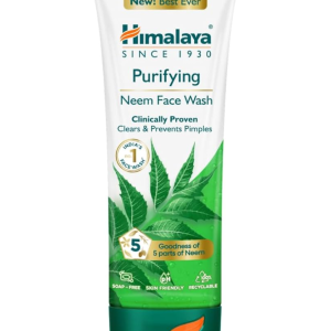 Himalaya Neem Face Wash 100ml (India Made) ဆေးဘက်ဝင် တမာနှင့် နနွင်းတို့ကို အခြေခံ၍ ဖော်စပ်ထားသော ဆပ်ပြာဓာတ်မပါသည့် (Soap-free) မျက်နှာသစ်ဆေး