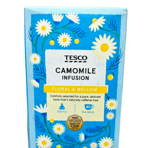 Tesco Camomile Infusion (Floral & Mellow) 40 Tea Bags-UK