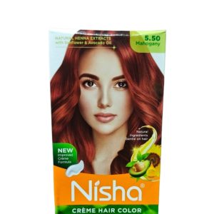 Nisha Crème Hair Color (5.50 Mahogany) 181.5g