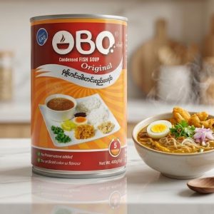 OBO Condensed Fish Soup - Original (အိုးဘို မုန့်ဟင်းခါးဟင်းရည်အနှစ်ဗူး - ၄၀၀ ဂရမ်)
