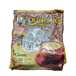 OLDTOWN White Coffee - Classic (မလေးရှားနိုင်ငံထုတ်၊ အဆင့်မြင့် ကော်ဖီစေ့ ၃ မျိုးကို အချိုးကျပေါင်းစပ်လှော်ထားပြီး မူရင်းဝှိုက်ကော်ဖီစစ်စစ်၏ ဆိမ့်မွှေးခါးသက်သော အရသာကို ပေးစွမ်းနိုင်ကာ တစ်နေ့တာလုံး တက်ကြွလန်းဆန်းစေရန် ထောက်ပံ့ပေးသော ၅၂၅ ဂရမ်ဝင် ပရီမီယံ ဝှိုက်ကော်ဖီထုပ်ကြီး)