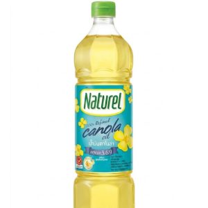 Naturel 100% Refined Canola Oil (ထိုင်းနိုင်ငံထုတ်ဖြစ်ပြီး သန့်စင်ပြီးသား ကာနိုလာဆီစစ်စစ် ၁၀၀% ဖြင့် ပြုလုပ်ထားကာ ခန္ဓာကိုယ်အတွက် အကျိုးပြုသည့် Omega 3, 6, 9 နှင့် ဗီတာမင် E (High Vitamin E) ဓာတ်များ မြင့်မားစွာ ပါဝင်သည့်အပြင် အပူဒဏ်ကို ကောင်းစွာခံနိုင်ရည်ရှိပြီး ကိုလက်စထရော လျှော့ချလိုသူများနှင့် နှလုံးကျန်းမာရေး ဂရုစိုက်သူများအတွက် အထူးသင့်လျော်သည့် ၁ လီတာ (1L) ဝင် ပရီမီယံ ကျန်းမာရေးဟင်းချက်ဆီ)