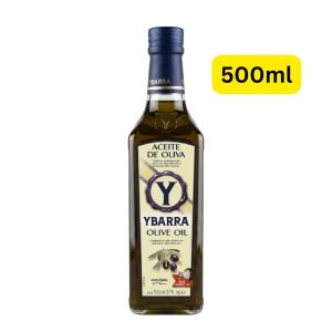 YBARRA Olive Oil (Classic / Pure) (စပိန်နိုင်ငံထုတ် စစ်စစ်ဖြစ်ပြီး သန့်စင်ပြီးသံလွင်ဆီနှင့် Extra Virgin သံလွင်ဆီတို့ကို အချိုးကျအကောင်းဆုံး ပေါင်းစပ်ဖော်စပ်ထားကာ အရသာနှင့် အနံ့ပြင်းပြင်းမကြိုက်သူများအတွက် အထူးသင့်လျော်ပြီး ဗူးပမာဏ အသားတင် 500ml ပါဝင်ကာ ကျန်းမာရေးနှင့်ညီညွတ်စွာ နေ့စဉ်ကြော်လှော်၊ ချက်ပြုတ်၊ ဖုတ်ကင်ရာတွင် အပူဒဏ်ခံနိုင်ရည်ရှိရှိ အသုံးပြုနိုင်သည့် အဆင့်မြင့်သဘာဝကျန်းမာရေး ဟင်းချက်သံလွင်ဆီဗူး)