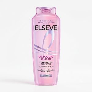 L'Oréal Paris Elseve Glycolic Gloss Extra Gloss Shampoo (Glycolic Complex ပါဝင်ပြီး ဆံသားကို ၃ ဆ ပိုမို တောက်ပစေကာ အရောင်မှေးမှိန်နေသော ဆံကေသာကို ပြန်လည်အသက်ဝင် တောက်ပစေသော ခေါင်းလျှော်ရည်၊ ထိုင်း/အင်ဒိုနီးရှား နိုင်ငံထုတ်)