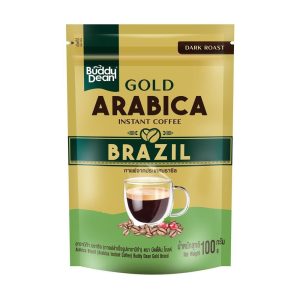 Buddy Dean Gold Arabica Brazil Instant Coffee (ဘရာဇီးထုတ် Arabica ၁၀၀%၊ သကြား/ကိုလက်စထရော ၀%၊ အလေးချိန် ၁၀၀ ဂရမ်၊ လန်းဆန်းတက်ကြွစေသော အသင့်ဖျော်ကော်ဖီခါး)