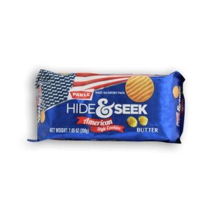 Parle Hide & Seek American Style Butter Cookies (အိန္ဒိယနိုင်ငံထုတ် Export Pack ပရီမီယံ ထောပတ်ကွတ်ကီး၊ သဘာဝထောပတ်မွှေးမွှေးနှင့် အမေရိကန်စတိုင် ကြွပ်ရွစိမ့်အိသော အရသာ၊ အသားတင်အလေးချိန် ၂၀၀ ဂရမ်ပါဝင်ပြီး လက်ဖက်ရည်/ကော်ဖီတို့နှင့် သုံးဆောင်ရန် သင့်တော်သော အဆာပြေမုန့်)