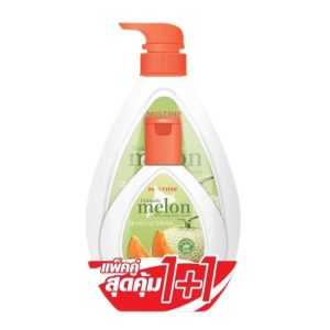 Mistine Hokkaido Melon Whitening Body Lotion (1+1 Value Pack) (ဂျပန်နိုင်ငံ ဟော့ကိုင်းဒိုးကျွန်းထွက် သဘာဝ သခွားမွှေးသီး (Melon) အဆီအနှစ်များ ပါဝင်ပြီး အသားအရေကို ကြည်လင်ဖြူဝင်းစေကာ အစိုဓာတ် အပြည့်အဝ ဖြည့်တင်းပေးသော ခန္ဓာကိုယ်လိမ်း လိုးရှင်း၊ ဘူးကြီးနှင့် ဘူးသေး တွဲဖက်ပါဝင်သည့် တစ်ဘူးဝယ်တစ်ဘူးလက်ဆောင် 1+1 အထူးပရိုမိုရှင်းထုပ်၊ ထိုင်းနိုင်ငံထုတ်)