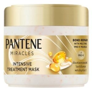 Pantene Miracles Intensive Treatment Mask (Pro-V ပုလဲလုံးလေးများ (Melting Pro-V Pearls) နှင့် Bond Repair နည်းပညာ ပါဝင်ပြီး ဆံသားအလွှာအတွင်းပိုင်းထိ နက်ရှိုင်းစွာ ထိုးဖောက်ဝင်ရောက်ကာ ပျက်စီးနေသော ဆံသားများကို ပြန်လည်ဆက်စပ် ပြုပြင်ပေးသော အထူးဆံပင်ပေါင်းဆေး၊ ပမာဏ 300ml၊ ထိုင်းနိုင်ငံထုတ်)