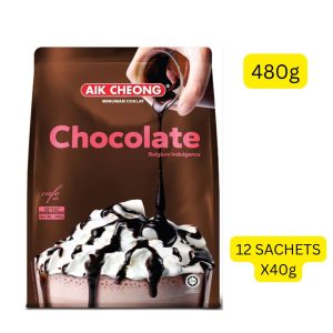 Aik Cheong Chocolate (Belgium Indulgence) (အရည်အသွေးမြင့် ဘယ်လ်ဂျီယံချောကလက်စစ်စစ် ပါဝင်ပြီး စိတ်ဖိစီးမှုကို ပြေပျောက်စေကာ ခွန်အားဖြည့်တင်းပေးသော အသင့်ဖျော် ချောကလက်ယမကာ၊ အလေးချိန် 480g (40g ပါ အထုပ်ငယ် ၁၂ ထုပ်ပါဝင်သည်)၊ မလေးရှားနိုင်ငံထုတ်)